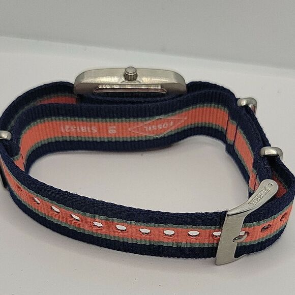 Fossil WB1028 Womens Multicolor Nylon Brown Analog Dial Quartz Wrist Watch BC942 - Picture 9 of 9